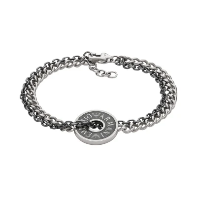 Imagen de Emporio Armani LOGO Essential Pulsera silvercoloured, Hombre, Talla: One Size, Silver coloured