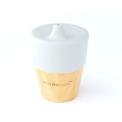 Imagen de Vaso Bambú Gris con Tapa 190ml