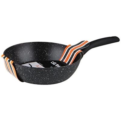 Imagen de Orbegozo SFH 8524 Sartén Honda de Aluminio Forjado, Superficie Antiadherente, 24 cm, Negro