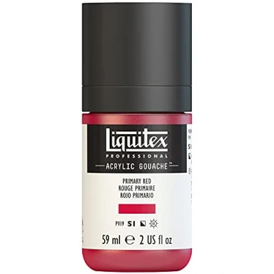 Imagen de Liquitex Professional Gouache acrílico extrafino viscocidad Baja, Tubo 59 ml, Rojo primario