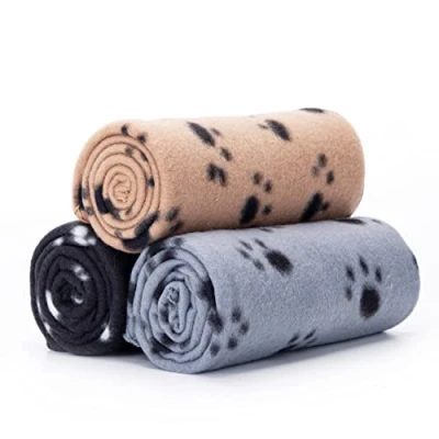 Imagen de Nobleza 3 x Manta Suave de Felpa para Perro, Mantas Mullida Perros Gatos Conejos y Otras Mascotas, Lavable, Sofá Cama Perro 75 * 75cm (S)