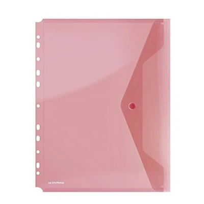 Imagen de Danubio 8540001pl de 04 para documentos/ Carpeta (con botón presión, PP, A4, 200μm con margen perforado para, color rojo
