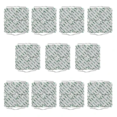 Imagen de PHYTOP Parches Electrodos Electroestimulador 44 piezas autoadhesivos y duraderos, TENS cuadrados para unidades EMS estimuladores musculares