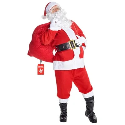 Imagen de Morph Disfraz Papa Noel Adulto, Traje Papá Noel, Hombre, Disfraz, Navidad Adulto Talla L
