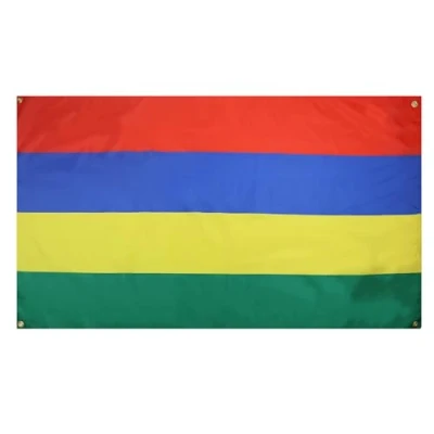 Imagen de AZ FLAG bandera de Mauricio (150 x 90 cm, con 4 ojales, para balcón o pared