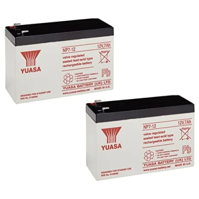 Imagen de 2 x Yuasa NP7 12 bateria de Alarma, Bici electrica, Scooter 12V, 7Ah
