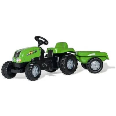 Imagen de Rolly Toys Schneider 01 216 9 Tractor de Pedales con Remolque rollyKid (142 cm) [Importado Alemania]