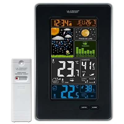 Imagen de la Crosse Technology WS6835 BLA Estación meteorológica (Pantalla a Color, Fases de Luna), Color Negro