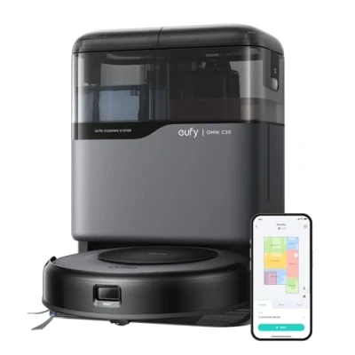 Imagen de eufy Robot Aspirador Omni C20 con Estación Todo en Uno, Vaciado Automático, Lavado y Secado de Mopa para Limpieza Manos Libres, Succión 7.000 Pa
