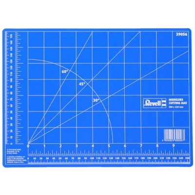 Imagen de Revell Schneidematte mit selbstheilenden Eigenschaften, Hilfslinien und Skalen für präzises Arbeiten Tapete de Corte, Color Azul (39056)