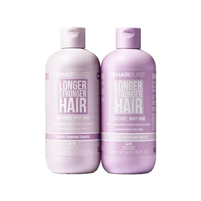 Imagen de HAIRBURST Champú y Acondicionador para Rizos Sin Sulfatos/parabenos, Método CGM Aminoácidos, Almendra, Aceite de Cereza Anti encrespamiento e Hidratante &quot;