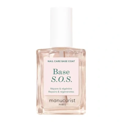 Imagen de MANUCURIST Green Base S.O.S Enriquecida con Vitamina C y B5 Fortalecedor de Uñas, Repara Refuerza, Cuidado para Uñas Muy Dañadas Vegano, Bio basado en un 78% 15 ml