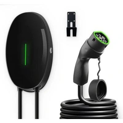 Imagen de WISSENERGY Estación de Carga para vehículos eléctricos 7.4KW Cargador Pared, 32A Monofásico 6M Tipo 2 Cable con Enchufe estándar IEC 62196 2, Uso en Interiores y Exteriores