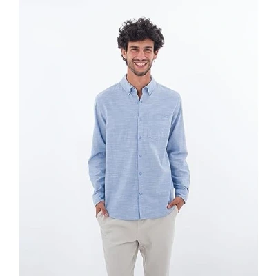 Imagen de Hurley O&amp;o Stretch LS Camisa, Oxford Azul, L para Hombre