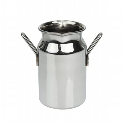 Imagen de nisbets CL209 Mini Milk Churn tamaño mediano de acero inoxidable, 120 ml, 4,25 oz, 45 diámetro x 80 mm H