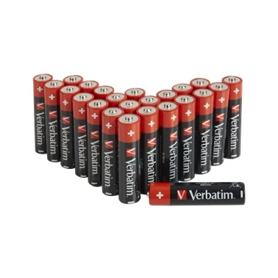 Imagen de VERBATIM Pilas alcalinas AAA Premium I 1,5V LR03 Micro para Reproductor de MP3, cámara, Control Remoto, rasuradora y más Pila alcalina 20 Unidades