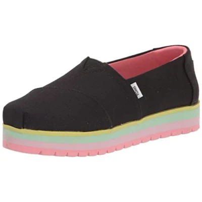 Imagen de TOMS Alpargata Platform, Plataforma Niñas, Negro, 36 EU
