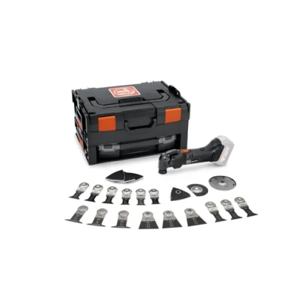 Imagen de FEIN Multimaster a batería AMM 500 Plus BLACK EDITION 4.0 Ah, MultiTool para la velocidad de corte mas rapida, más 30 accesorios serrar en madera, metal y lijar, sin baterías cargador