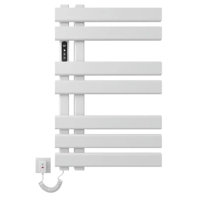 Imagen de SKYLYZH Toallero Electrico Baño, Radiador Blanco, Calentador de Toallas Inteligente a Temperatura Constante, 450x720 mm, Secador Toallas, Ajustable White Left