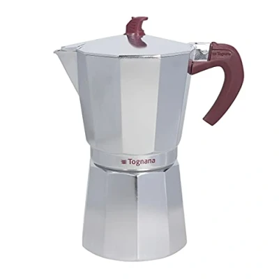 Imagen de Tognana Extra Style Cafetera Moka, 12 tazas, aluminio, gris
