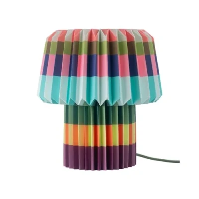 Imagen de Remember Lámpara de papel Anna Blocks con pantalla plegable, 31 cm, diámetro 30 cm