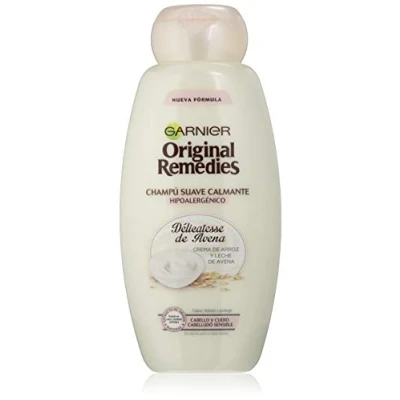 Imagen de Garnier Original Remedies Delicatesse de Avena champú cuero cabelludo sensible, 600 ml