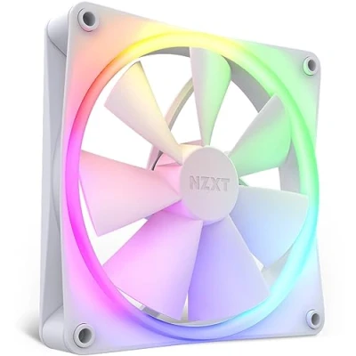 Imagen de Nzxt F140 RGB Fans RF R14SF W1 Personalización de iluminación Avanzada Único (se REQUIEREN Ventilador y Controlador RGB, NO INCLUIDOS) 140 mm Blanco
