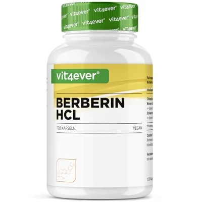 Imagen de Vit4ever Extracto de Berberina Natural HCL Apoyo inmunológico 120 Cápsulas con 500 mg Pimienta Negra Alta Dosis Vegano