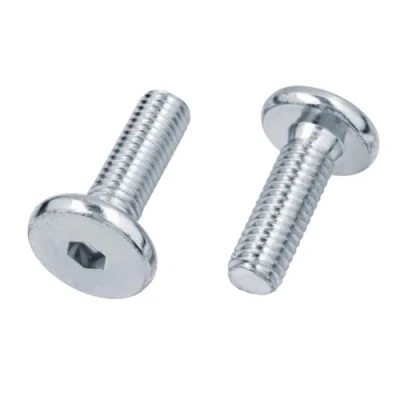 Imagen de 50 tornillos de cabeza plana con hexágono interior, M6 x 10, para muebles, conector