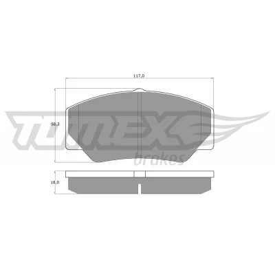 Imagen de TOMEX brakes TX 10 30 Juego de pastillas freno Eje delantero FORD: Transit Mk3 Furgón, Mk2 Bus