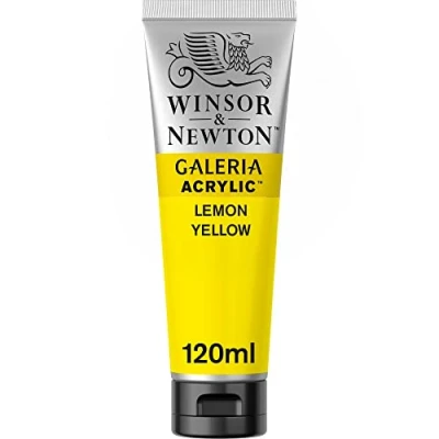 Imagen de Winsor &amp; Newton Pintura Acrílica , 120 ml, Amarillo (Lemon Yellow)