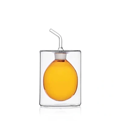 Imagen de Ichendorf Milano Aceitera de dos paredes ámbar 150 ml colección Cilindro color doble pared