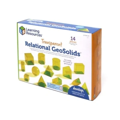 Imagen de Learning Resources Figuras geométricas relacionadas GeoSolids, recurso de matemáticas Tres Dimensiones para Aprender Las Formas y el Volumen en Aula, niños 8+ años Edad