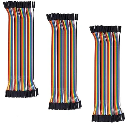 Imagen de AZDelivery 3 x Jumper Wire cables de Puente 40 piezas F2F pines hembra compatible con Arduino y Raspberry Pi Breadboard