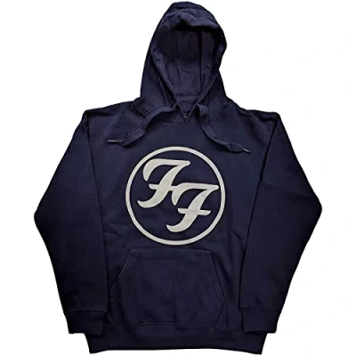 Imagen de Foo Fighters Sudadera Logotipo para Adultos Unisex (L) (Azul Marino)
