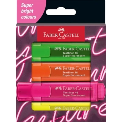 Imagen de Faber Castell 254600 Pack 4 Textliner 1546.. Generación Z.