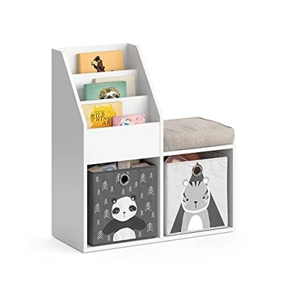 Imagen de Vicco Estantería Infantil Luigi, Blanco, 72 x 79 cm Mini, con 2 Cajas Plegables Opt.5
