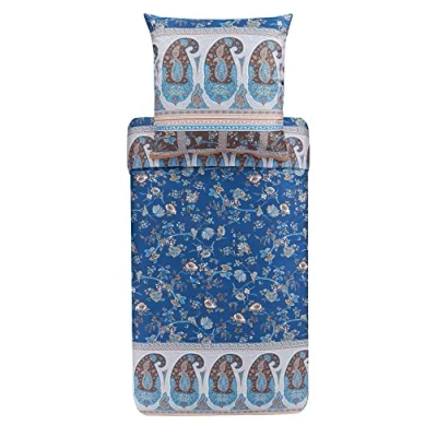 Imagen de Bassetti Genova B1 9323464 Juego de Cama (Funda nórdica 2 Piezas, 200 x cm, 80 cm), Color Azul