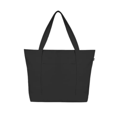 Imagen de Ecoright Tote Bag Lona Mujer, Hombre Con Cremallera Y Bolsillo Interior, 100% Algodón Ecológico Bolsa Playa