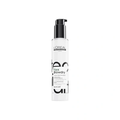 Imagen de L&#039;Oréal Professionnel Crema de secado con beneficios 10 en 1 para todo tipo cabello, protección contra el calor hasta 230 C, Tecni.ART, Flex Blow Dry, 150 m