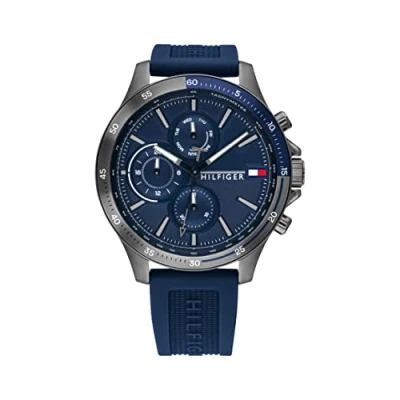 Imagen de Tommy Hilfiger Reloj Analógico de Cuarzo multifunción para hombre con Correa en silicona Azul Marino 1791721