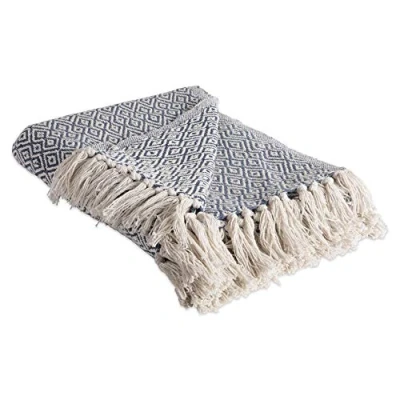Imagen de DII Manta rústica de algodón con Flecos para Silla, sofá, Picnic, Camping, Playa, Uso Diario, 127 x 152 cm, Doble Diamante Mineral