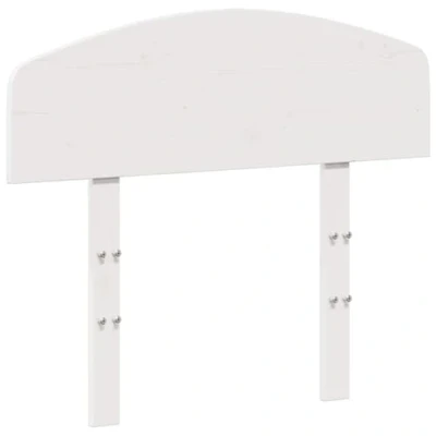 Imagen de vidaXL Cabecero de Cama, Cabecera para Estructura Marco Cabezal Somier, Mueble Dormitorio Hogar, Madera Maciza Pino Blanco 90 cm