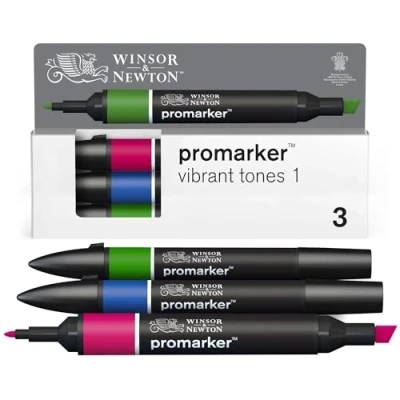 Imagen de Winsor &amp; Newton Promarker, Set de 3 Tonos Vibrantes 1