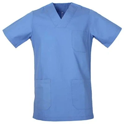 Imagen de MISEMIYA Casaca Unisex MÉDICO Enfermera Uniforme Limpieza Laboral ESTÉTICA Dentista Veterinaria Sanitario HOSTELERÍA Ref.817 4XL, Celeste