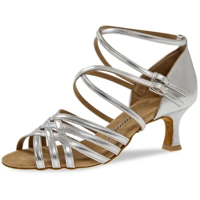 Imagen de Diamant TANZSCHUHMANUFAKTUR 108 077 013, Zapatillas de Baile Mujer, Silber, 39 1/3 EU