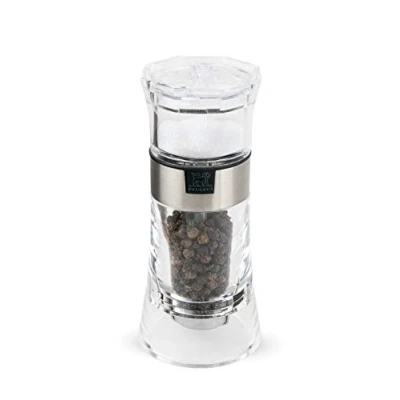 Imagen de Peugeot Saveurs d&#039;Epices Oslo Combi Molinillo de Pimienta y salero, Acero Inoxidable, Transparent/INOX, 5,8 x 13,10 cm