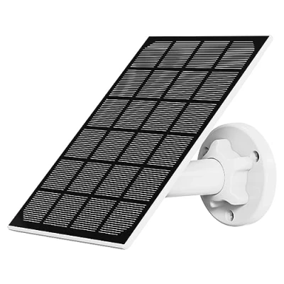 Imagen de NIVIAN Panel Solar para cámaras IP de Seguridad y vigilancia con bateria Compatible Ezviz C3A BC1C Apta Exterior IP65 Conector MicroUSB DC 5V 3W Cable 3 Metros (1)
