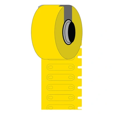Imagen de Brady BM 1 7599 YL R Etiquetas de polietileno amarillo 2,40 apertura 23 mm x 5,20 (original)