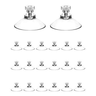Imagen de QWORK® 20 piezas de ventosa, ventosas para cristal, Ø 40mm con tuerca moleteada